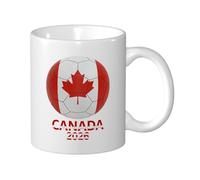 Mug 2026 Canada Flag Soccers Ceramic Cup Cappuccino Mugs Custom Coffee Mug for Work Kitchens Restaurants 330Ml