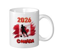 Mug 2026 Canada Soccers Ceramic Cup Great Gift Idea Coffee Mug Cappuccino Coffee Cups for Work Restaurants Best Friend 330Ml