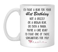 Mug 41St Birthday Mugs Great Gift Idea Coffee Cups Personalised with Your Text Coffee Mug for Men Women Restaurants for Best Friend 330Ml