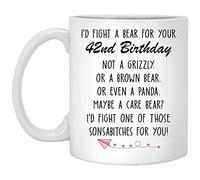 Mug 42Nd Birthday Tea Cup Great Gift Idea Mugs Personalised with Your Text Coffee Cups for for Best Friend Work Restaurants 330Ml