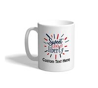 Mug 4Th of July Freedom Fun Sweet Land Drinking Cup Office 330ml | Porcelain Mug Large mugs for New Home Friends Hot Cocoa