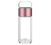 Mug à Thé En Verre Borosilicate - Bouteille De Thé Infusé En Verre, Infuseur Thés Bouteille Double Paroi | Cup à Theé De Voyage à Double Paroi Avec Filtre Acier Inoxidable, Bouteil