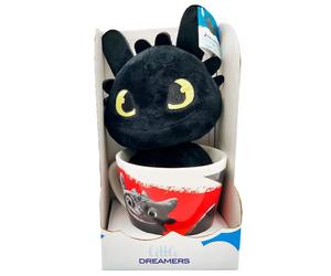 Mug and plush Dreamworks Animation How to Train Your Dragon Toothless Noir 18 cm