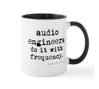 Mug Audio Engineers Do It with Frequency. Tea Cup Great Gift Idea Ceramic Cup Cappuccino Mugs for Restaurants Men Women Kitchens 330Ml
