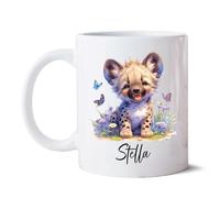 Mug Baby Hyena White Coffee Mug Personalised with Your Text Mugs Premium Tea Cup Men Women for Restaurants for Best Friend 330Ml