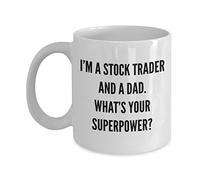 Mug Best Stock Trader Dad Classic Stoneware Coffee Mug with Handle Tea Cups for Restaurant Latte Office