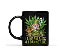 Mug Cannabis Weed Gnome Smoking I Like Big Buds & I Cannot Lie Stylish Coffee Cup Modern Cup for Kitchen Restaurant Festive