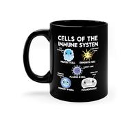 Mug Cells of The Immune System, Immunology Lover Funny Coffee Mug Design Tea Cups for Men Cafes Hot Brew