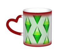 Mug,Ceramic Color Heat Changing Coffee Mug Tea Cup for Kitchen Restaurant Office,The Sims Plumbob