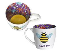 Mug ~ Ceramic Tea/Coffee ~ Inside Out Mug ~ (Bee) HAPPY