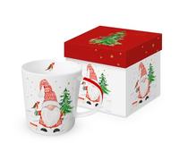 Mug Christmas Winter Gnome in Snow Porcelain Motif Mug for the Set Table and as a Gift 0.4 L x H 10.5 cm