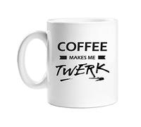 Mug Coffee Makes Me Twerk Coffee Mug Funny Latte Cups Stylish Celebration Cup for Wedding Christmas Birthday 330Ml