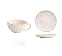 Mug Cups Coffee Mug Creative Chrysanthemum Shaped Coffee Cup Saucer Set Simple Retro Afternoon Tea Cup Coffee Mug (Size : 201-300ml, Color : 2)