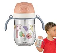 Mug D'Apprentissage 280 ml Avec Paille Sangle, Gourde Anti-Éclaboussures Pour Bébé Et Enƒant| Pour Maison, Déplacement Et Utilisation Quotidienne, Facile À Nettoyer