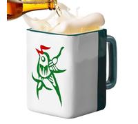 Mug Design - 400ml Mahjong Novelty Water Drinkware, Ceramic Coffee Mug, Mahjong Drink | Fun Hot Beverage Cup | for Women Men Family Friends Travel Work Office Morning Use Equipment