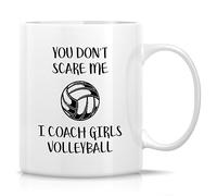 Mug Don't Scare Me I Girls Volleyball Mugs Personalised with Your Text Ceramic Cup Custom for Work for Best Friend Restaurants 330Ml