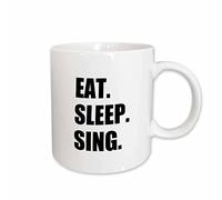 Mug Eat Sleep Sing Singing Enthusiast Passionate Singer Durable Ceramic Coffee Mug Humous Hot Drink Cup for Men Office Women