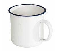 Mug - Enamel - 400ml - White/Blue