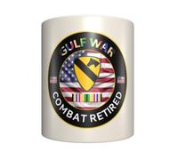 Mug First Cavalry Division Gulf Combat Retired Tea Cup Premium Coffee Mug Cappuccino Mugs for Work Best Friend Kitchens 330Ml