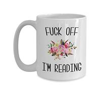 Mug Fuck Off I'm Reading Coffee Mug Novelty Tea Cup Funny Coffee Cup for Birthday Girls Boys 330Ml