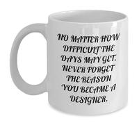 Mug Generic Never Forget Why You Became A Designer Coffee Mug Cappuccino Coffee Cups Custom Mugs for Men Women Work Kitchens 330Ml
