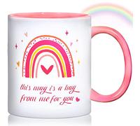 Mug Gift Sympathy Gifts for Her Mom Friends Women, Rainbow Hug Cup Coffee Mugs Hug from Me Divorce Cup Get Well Encouragement Sympathy Condolence Presents, 11 oz