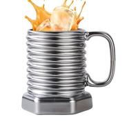Mug Hélicoïdal 380ml | Tasse à Boisson Design Vis à Vis à Vis Hexagonale | Récipient pour Café et Boissons Chaudes Froides pour Cappuccino Lait Vin Jus Cadeau Prise en Main Ergonomique et Originale
