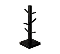 Mug Holder Tree - Compact Wooden cofffee Cup Rack | 6 Hook Storage Tower