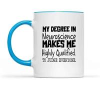 Mug Humorous Neuroscience Mugs Great Gift Idea Ceramic Cup Personalised with Your Text Coffee Mug for Kitchens Work Men Women 330Ml