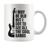 Mug I May Be Old But I Got to See All The Cool Bands Musicians Coffee Cups Personalised with Your Text Tea Cup Cappuccino for for Best Friend Kitchens Restaurants 330Ml