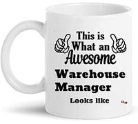 Mug Idea Warehouse Manager Coffee Mug Cappuccino Mugs Personalised with Your Text Ceramic Cup for Work for Best Friend Restaurants 330Ml