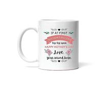 Mug If at First You Do Not Succeed Try Again Happy Mothers Day for Mom Coffee Mug Personalised with Your Text Mugs Cappuccino for Kitchens Restaurants Men Women 330Ml