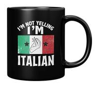 Mug I'm Not Yelling I'm Italian Mugs Mothers Day 2PCS/330ML | Durable Tea & Coffee Mugs Funny Coffee Cups Gamers Cafes