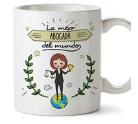 (Mug in Spanish) Lawyer Original cups of coffee and breakfast to give to professional workers - The best Lawyer of the world - Ceramic 350 ml