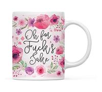 Mug Lavender Pink Watercolor Petals Oh for Cups Birthday 2PCS-330ML | Resusable Coffee Cups Durable Hot Chocolate Cups Home Coworker