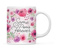 Mug Lavender Pink Watercolor Petals Same Coffee Mug Fans 2PCS-330ML | Lightweight Coffee Cups Durable Tea & Coffee Mugs Wedding Secret Santa