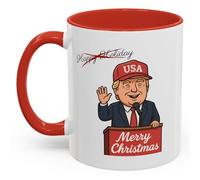 Mug Merry Christmas Not Happy Holidays Ceramic Cup Great Gift Idea Coffee Cups Personalised with Your Text Mugs for for Best Friend Men Women Work 330Ml