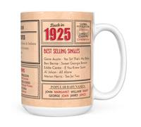 Mug Monster - 101st Birthday Gift - Back in 1925 in This Year Mug, Present for Men and Women, Birthday Gifts for Women, Birthday Gifts for Men, 101st Anniversary Present, 15oz White Mug