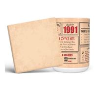 Mug Monster - 35th Birthday Gift - Back in 1991 in This Year Mug, Present for Men and Women, Birthday Gifts for Women, Birthday Gifts for Men, 35th Anniversary Present, 15oz White Mug & Coaster