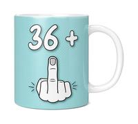 Mug Monster - 37th Birthday Mug, I Am 36 + 1, Gift for 37 Year Old, Novelty Cup - Ceramic Coffee Beaker/Cup, Gift for Men or Women, Extra Large and Giant Available, 20oz White