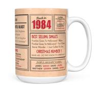 Mug Monster - 41st Birthday Gift - Back in 1984 Mug, Present for Men and Women, Gift for 41st Anniversary, 15oz White Mug