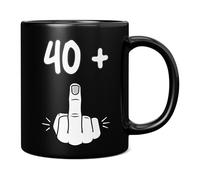 Mug Monster - 41st Birthday Mug, I Am 40 + 1, Gift for 41 Year Old, Novelty Mug - Ceramic Coffee Mug/Cup, Gift for Men or Women, Extra Large and Giant Mug Available, 11oz Black Mug