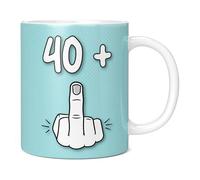Mug Monster - 41st Birthday Mug, I Am 40 + 1, Gift for 41 Year Old, Novelty Mug - Ceramic Coffee Mug/Cup, Gift for Men or Women, Extra Large and Giant Mug Available, 11oz White Mug