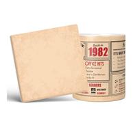 Mug Monster - 43rd Birthday Gift - Back in 1982 Mug, Present for Men and Women, 43rd Anniversary, 11oz White Mug & Coaster