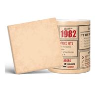 Mug Monster - 44th Birthday Gift - Back in 1982 in This Year Mug, Present for Men and Women, Birthday Gifts for Women, Birthday Gifts for Men, 44th Anniversary Present, 20oz White Mug & Coaster