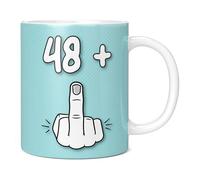 Mug Monster - 49th Birthday Mug, I Am 48 + 1, Gift for 49 Year Old, Novelty Mug - Ceramic Coffee Mug/Cup, Gift for Men or Women, Extra Large and Giant Mug Available, 11oz White Mug