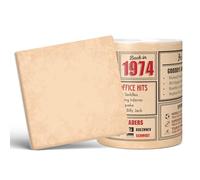 Mug Monster - 51st Birthday Gift - Back in 1974 Mug, Present for Men and Women, 51st Anniversary, 20oz White Mug & Coaster