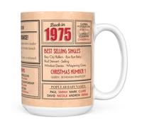 Mug Monster - 51st Birthday Gift - Back in 1975 in This Year Mug, Present for Men and Women, Birthday Gifts for Women, Birthday Gifts for Men, 51st Anniversary Present, 15oz White Mug