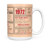 Mug Monster - 53rd Birthday Gift - Back in 1972 Mug, Present for Men and Women, 53rd Anniversary, 15oz White Mug