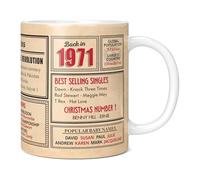 Mug Monster - 54th Birthday Gift - Back in 1971 Mug, Present for Men and Women, 54th Anniversary, 11oz White Mug